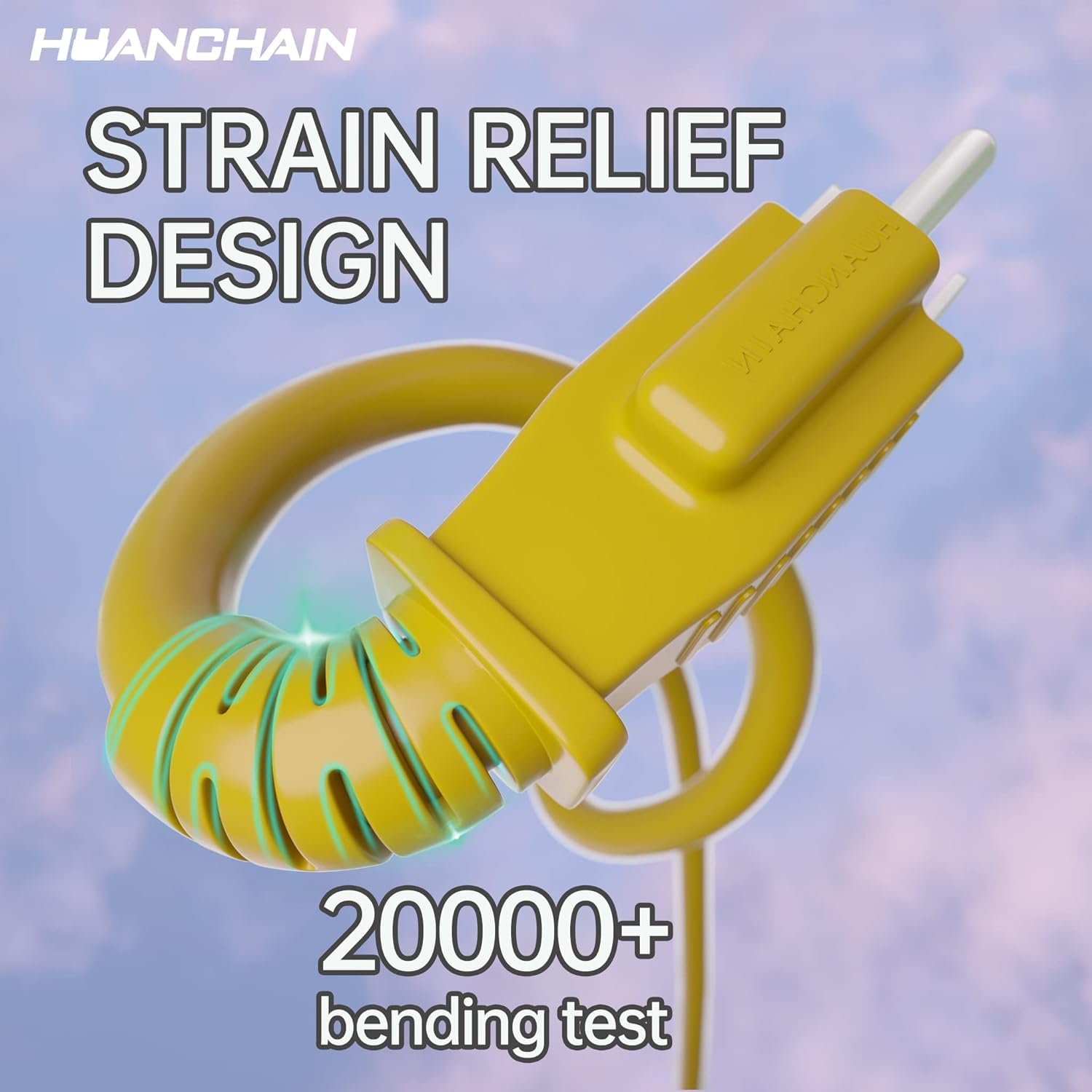 Huanchain Outdoor Extension Cord 60 Foot Waterproof, 16/3 Gauge Flexible Cold Resistant Appliance Extension Cable Outside, 10A 1