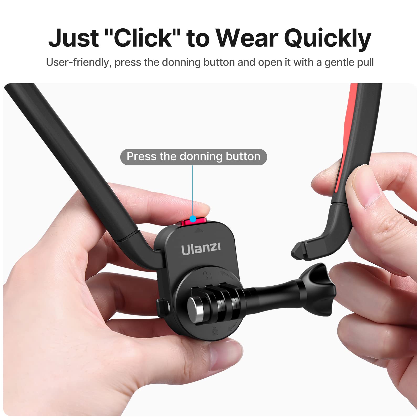 Magnetic Neck Holder Mount For Action Cameras   Ulanzi Go Quick Ii Pov Necklace Mount Quick Release Hands Free Mounting Attachments Vlog Aceessories