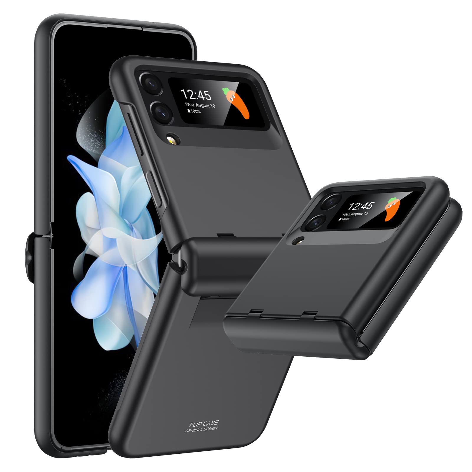 Vizvera For Samsung Galaxy Z Flip 4 Case With Hinge Protection, Flip Z 4 Full Cover Slim Case All Inclusive Shockproof Volume Ke