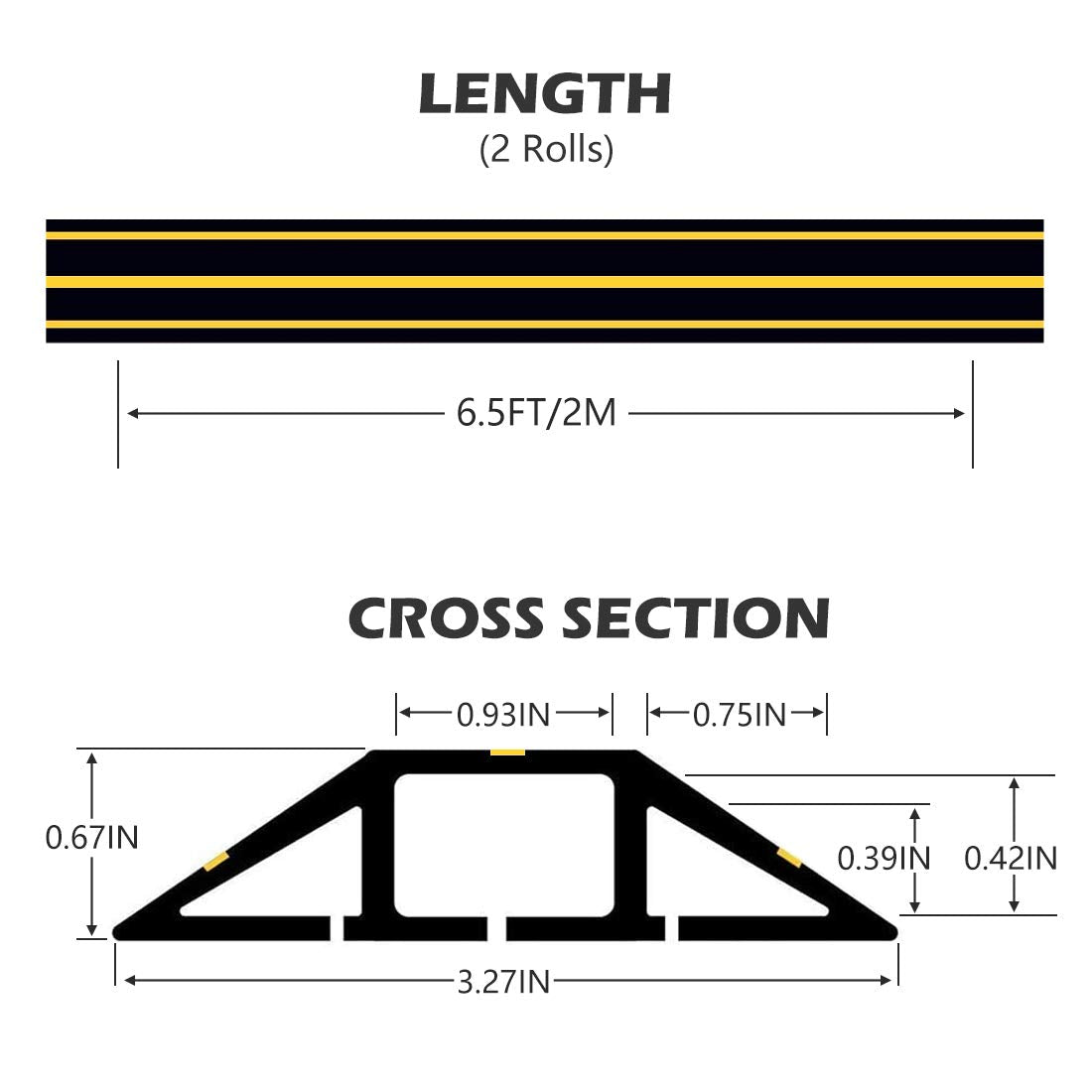20Ft Cord Cover Heavy Duty Cable Protector 3 Channels Contains Cords, Cables And Wires, Conceal Wires Of Home, Office, Warehouse