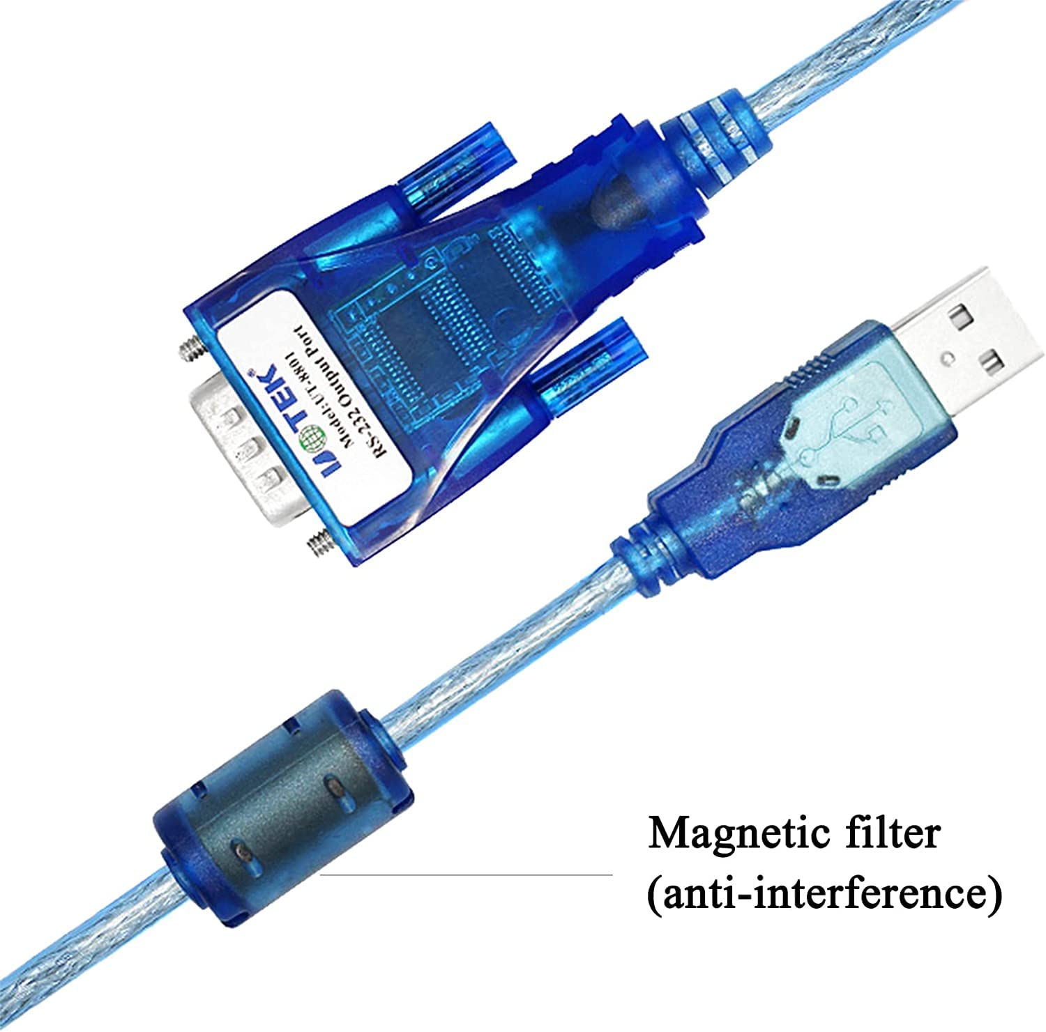 Utek Ut 8801 1.5M Length Usb To Rs 232 Converter Ver2.0(1 Port Usb To Rs 232 Serial Converter With Esd Protection)