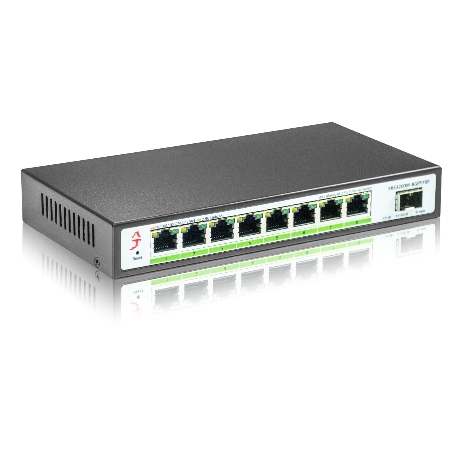 Xikestor 8 Port 2.5G Web Managed Ethernet Switch With 10G Sfp+, 2.5 Gigabit Network Switch Support Vlan/Qos/Stp/Igmp/Link Aggreg
