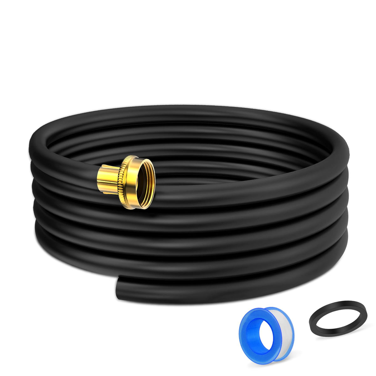 20Ft Dehumidifier Drain Hose With 3/4 Inch Fht Connector, Featuring Rust Resistant Brass Fittings For Leak Proof Connection, Per