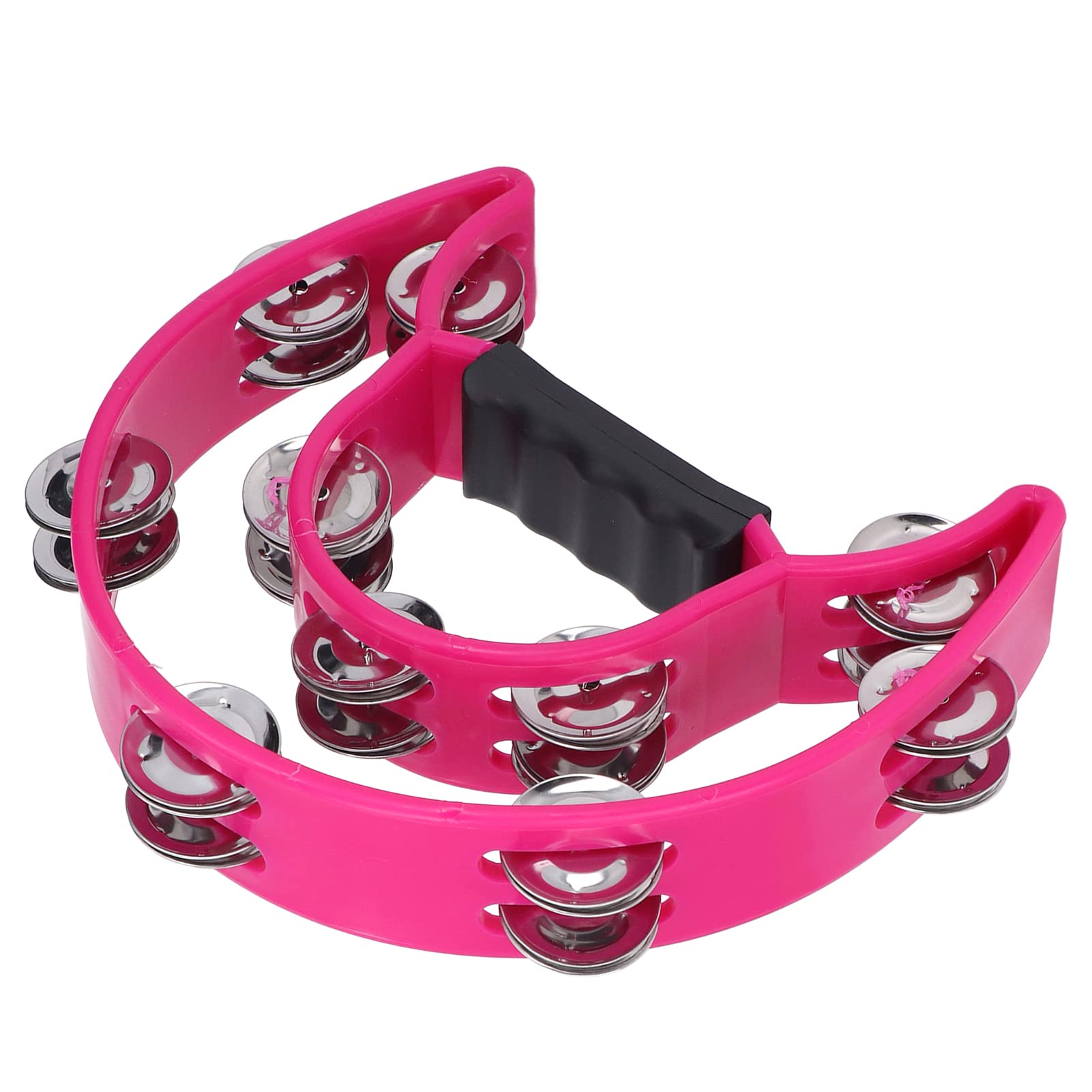 VGEBY Musical Tambourine, Hand Held Tambourine Drum Meinl Tambourine Half Moon Double Row Jingles Handheld Percussion Drum for K