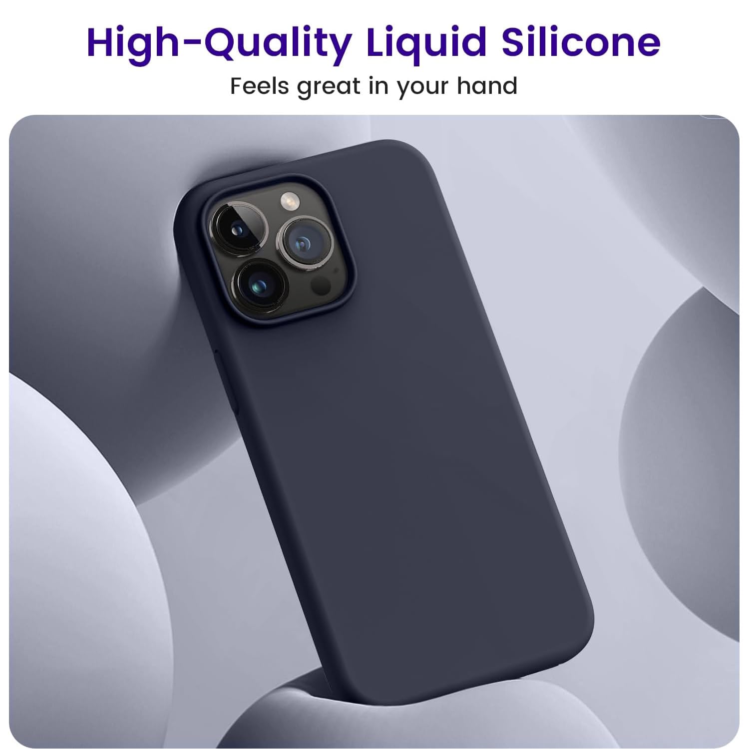 Otofly Compatible With Iphone 15 Pro Max Case, Silicone Shockproof Slim Thin Phone Case For Iphone 15 Pro Max (6.7 Inch), (Midni