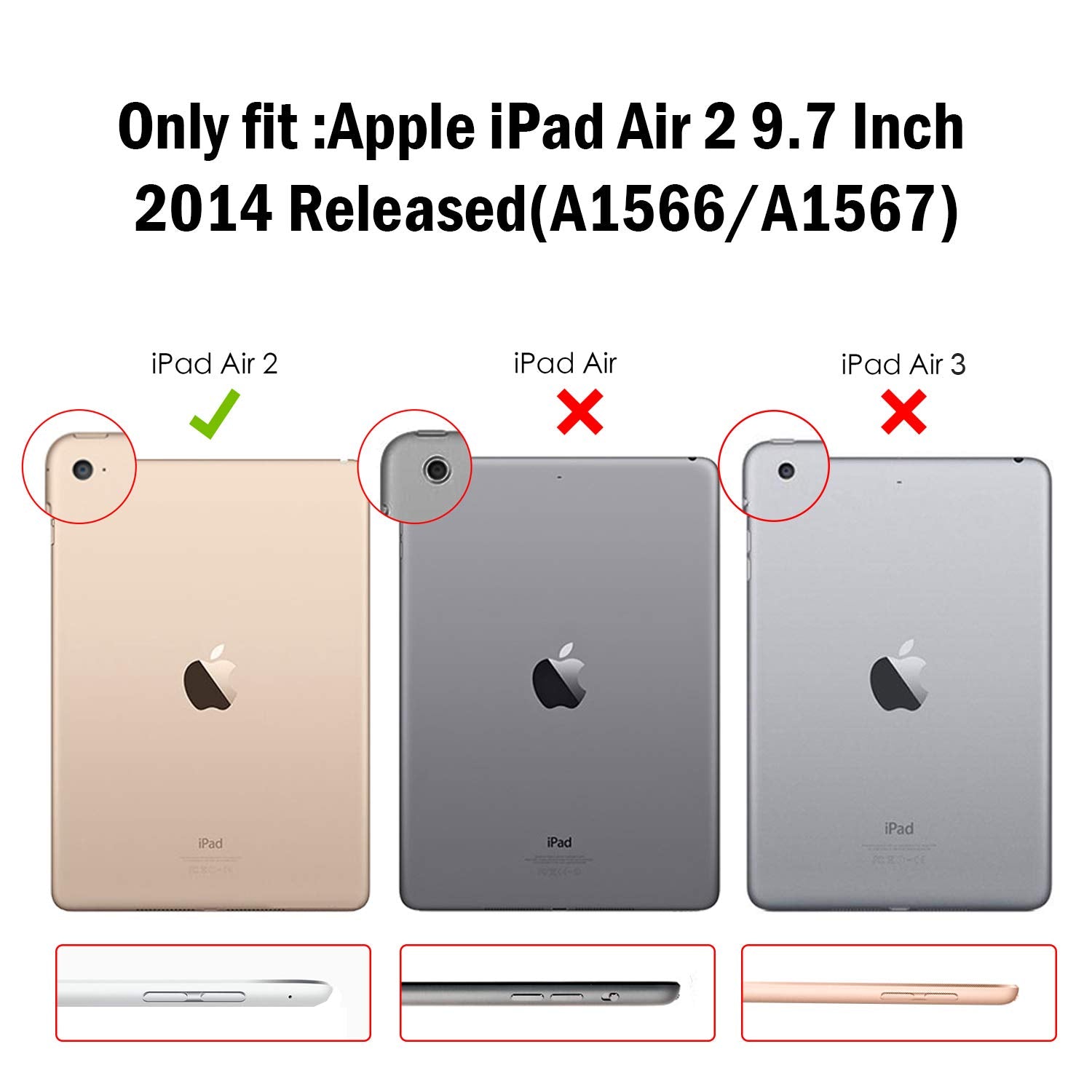 Procase Smart Case For Ipad Air 2 2014, Ultra Slim Lightweight Stand Protective Case Shell With Translucent Frosted Back Cover For Ipad Air 2Nd (A1566 A1567)  Metallic