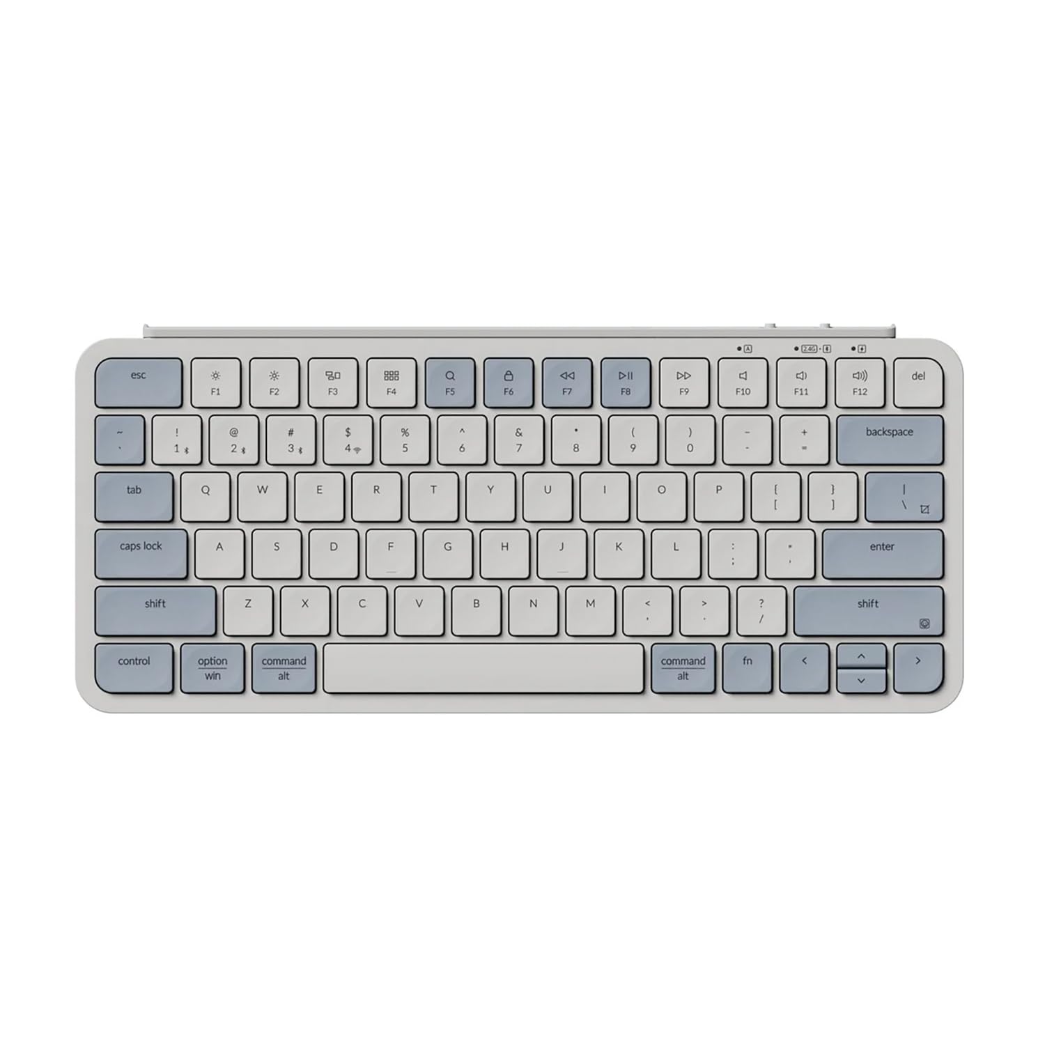 Keychron B1 Pro Ultra-Slim ZMK/Launcher Wireless Bluetooth 2.4 GHz/Wired Connection Keyboard for Mac Windows Linux - Retro Blue