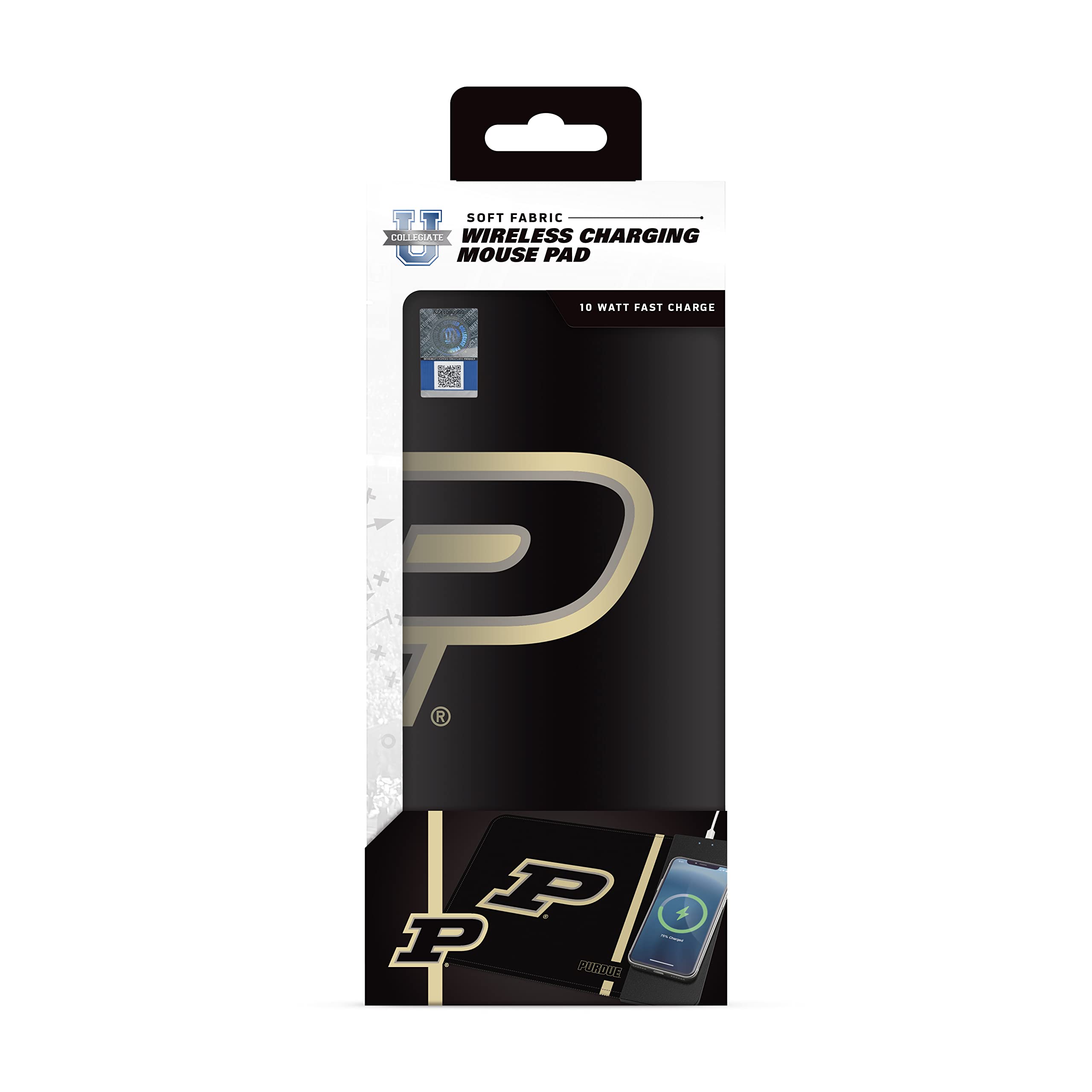 Soar Ncaa Wireless Charging Mouse Pad, Purdue Boilermakers