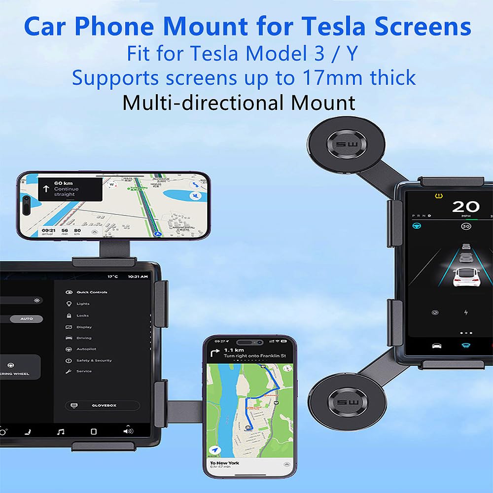 Galeform Magnet Phone Mount For Tesla Model 3/Y Accessories, Tesla Phone Mount For Magsafe Iphone & Android Phones, Strongest Ma