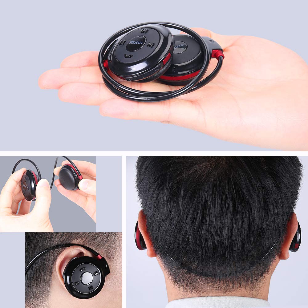 Cootree Wireless Headphone Sports Headset With Built In Microphone,Bluetooth Headphones Behind The Head,Foldable And Carried In
