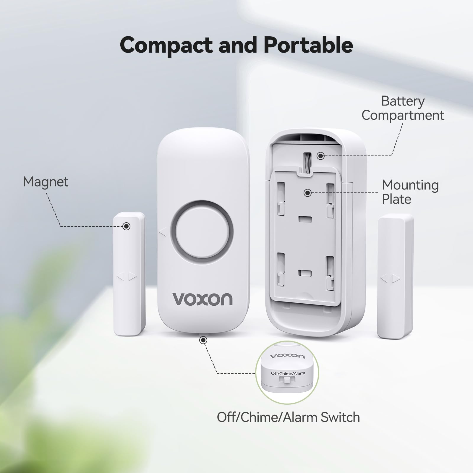 Door Window Alarm For Kids Safety, Voxon Wireless Door Alarm For Home Security Personal Security Window Alarms Sensor Burglar Do