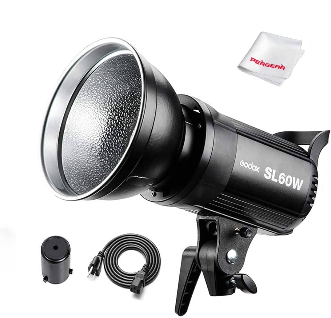 Godox Sl 60W, Upgrade Version Led Video Light,Cri95+ Qa>90 5600300K Bowens Mount Led Continuous Video Light, 433Mhz Grouping Sys
