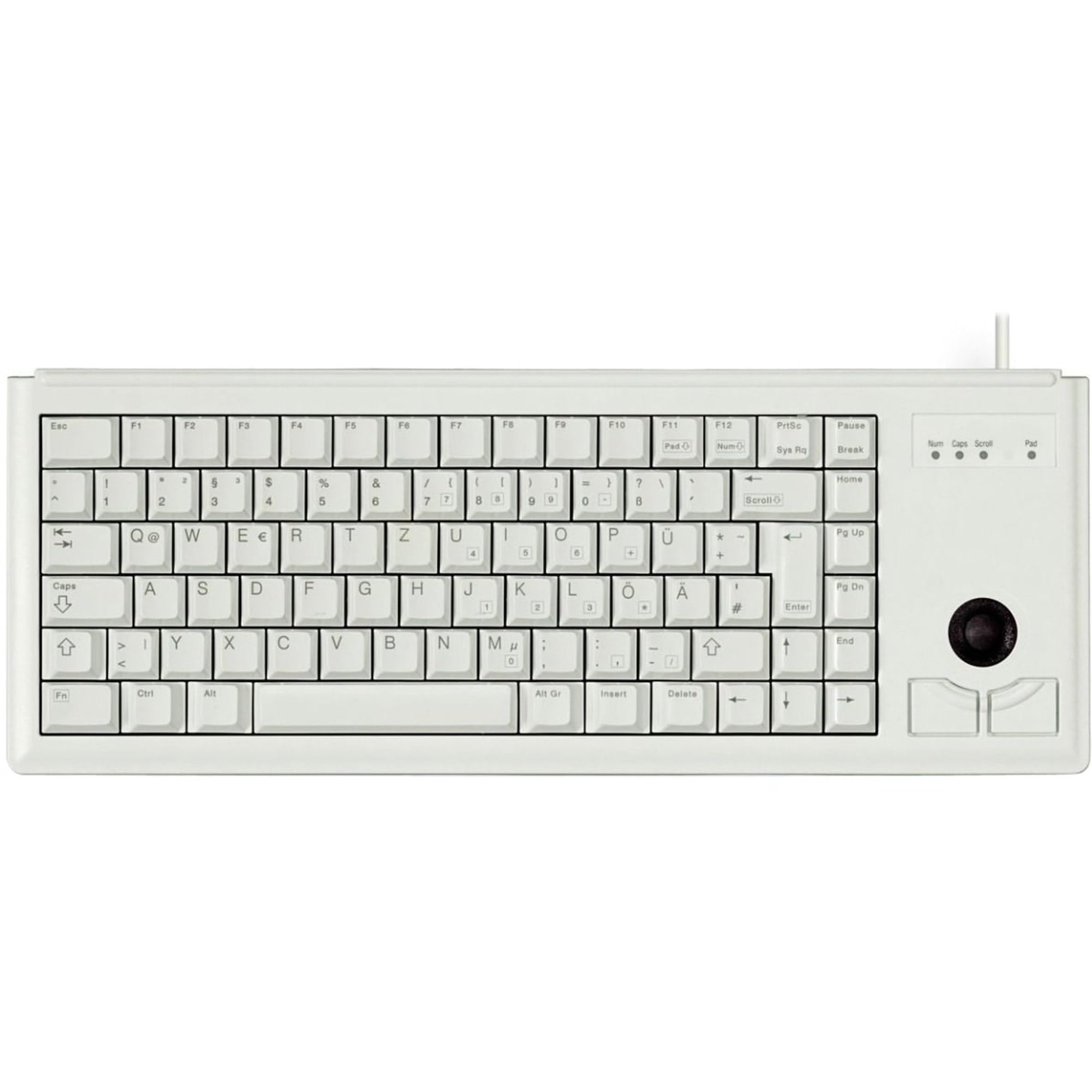Cherry G84 Ultraslim Keyboard W/Trackball (International), Light Gray   83 Key