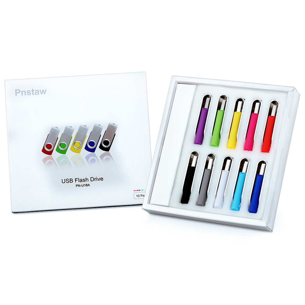 (10 Pack,Multi Color) 64Gb Usb 2.0 Flash Drive Swivel Memory Stick Thumb Drive Pen Drives Jump Drive For Data Storage, File Sharing(64Gb)
