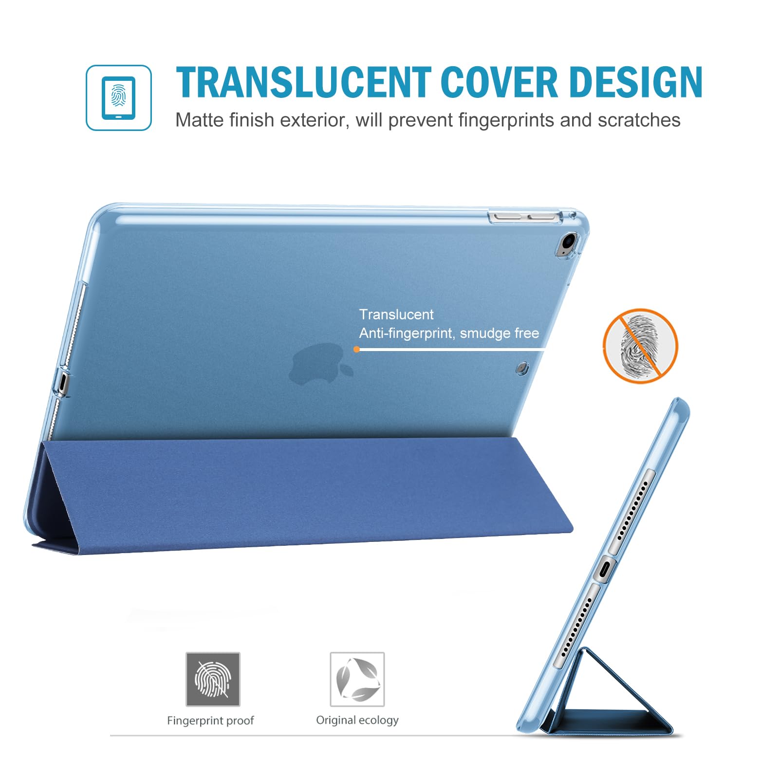 Procase Smart Case For Ipad 9.7 Inch Ipad 6Th 5Th Generation Cases, Ipad Air 2, Ipad Air Case, Slim Soft Tpu Cover Stand Smart C