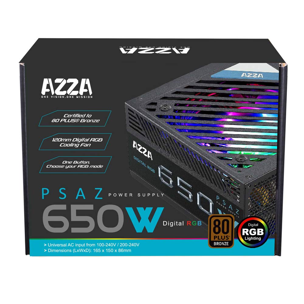 Azza Psaz 650W(Argb) 650 Watt Power Supply W/Addressable Rgb