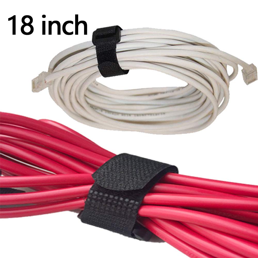 Fommen Reusable Fastening Straps Straps,16 Pack (36 18) Inch Hook And Loop Straps,Cable Management Adjustable Multipurpose Hook