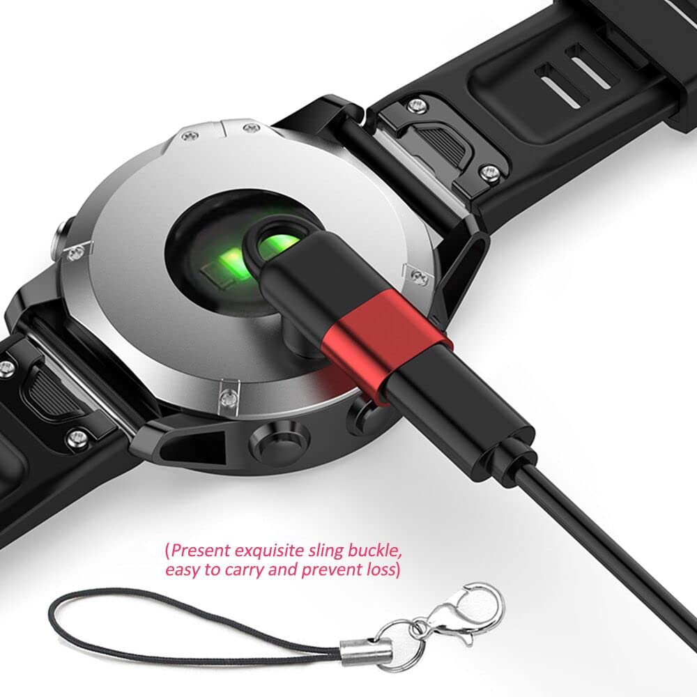 Garmin Watch Charger To 8 Pin Adapter 90 Degrees, Compatible With Garmin Fenix 7/7S/7X/6S/6/6X/5S/5/5X, Instinct 1/2/2S/Tide/Tactical, Forerunner, Vivomove,Vivoactive,Venu Series And More