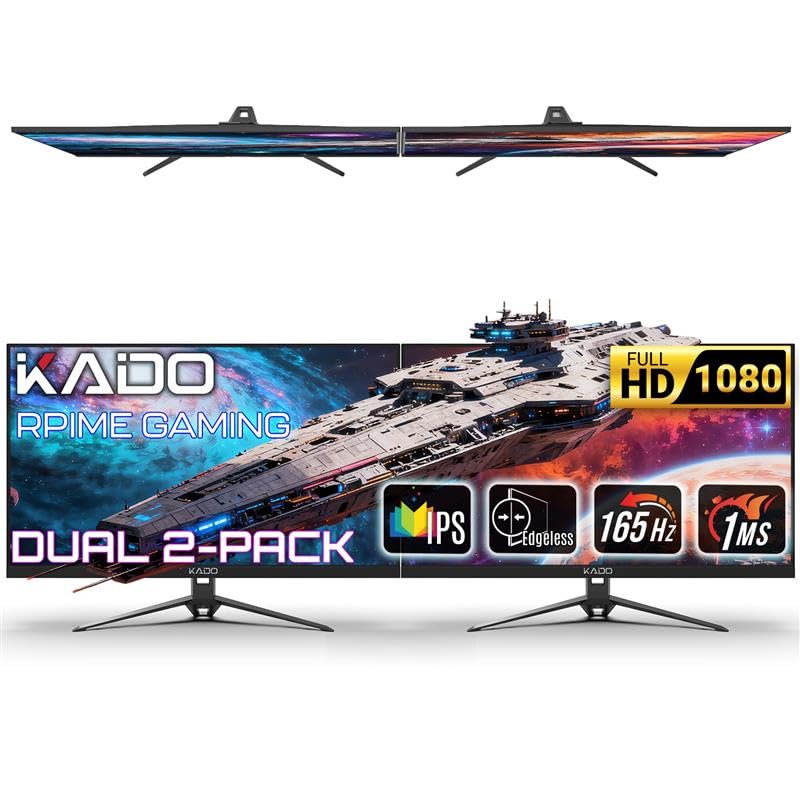 Kado 2-Pack 27 165Hz 1ms 1920x1080 Flat Screen Computer Monitor