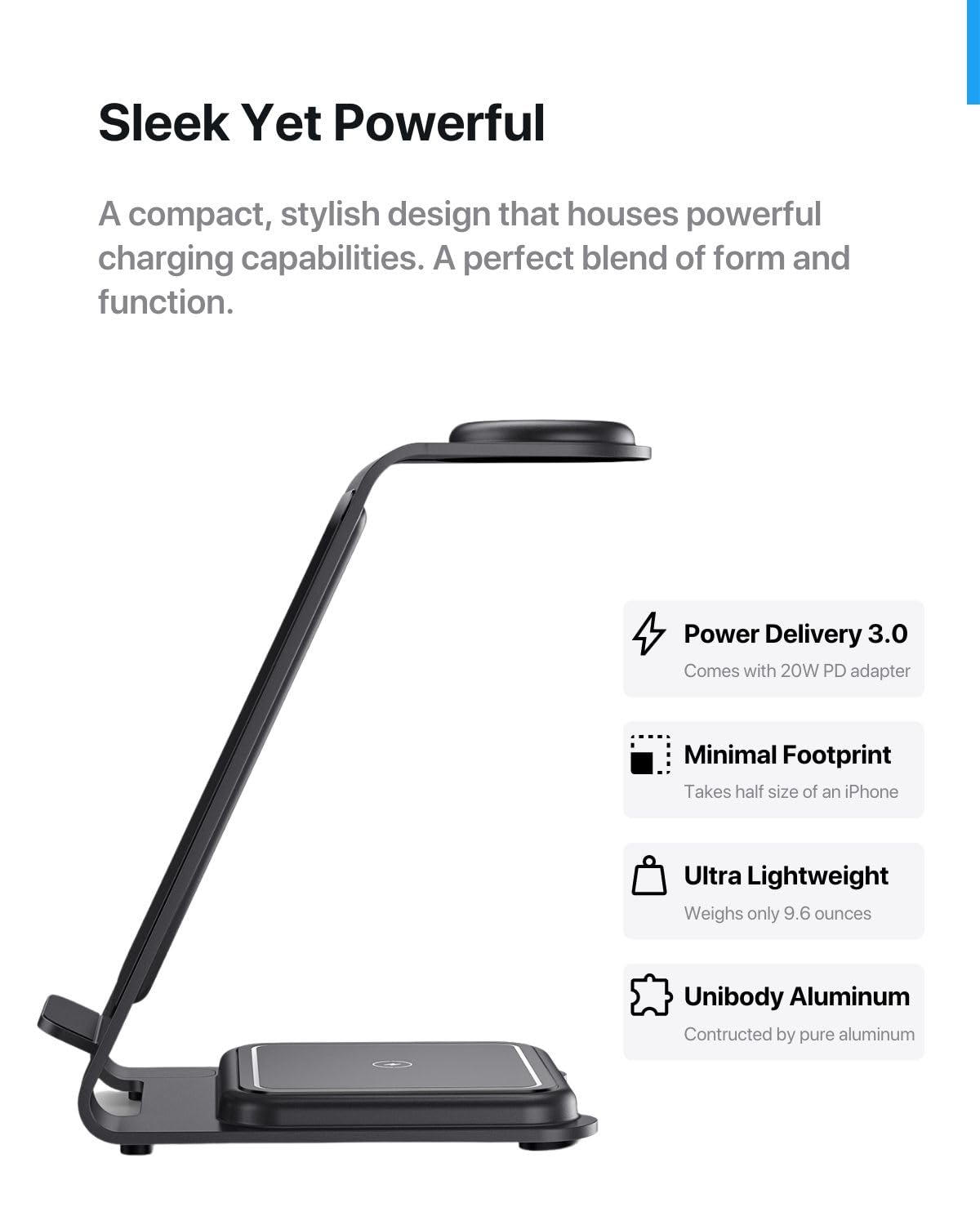 Intoval 3 In 1 Wireless Charging Station For Iphone 16 Pro/16/16 Pro Max/15 Pro/15/15 Pro Max, For Apple Watch 10/Ultra 2/Se/9/8