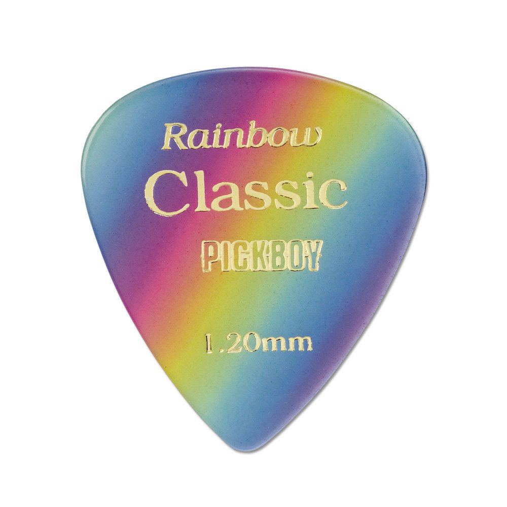 Pickboy Vintage Pick, Rainbow, Cellulose, 1.20Mm, 10 Picks