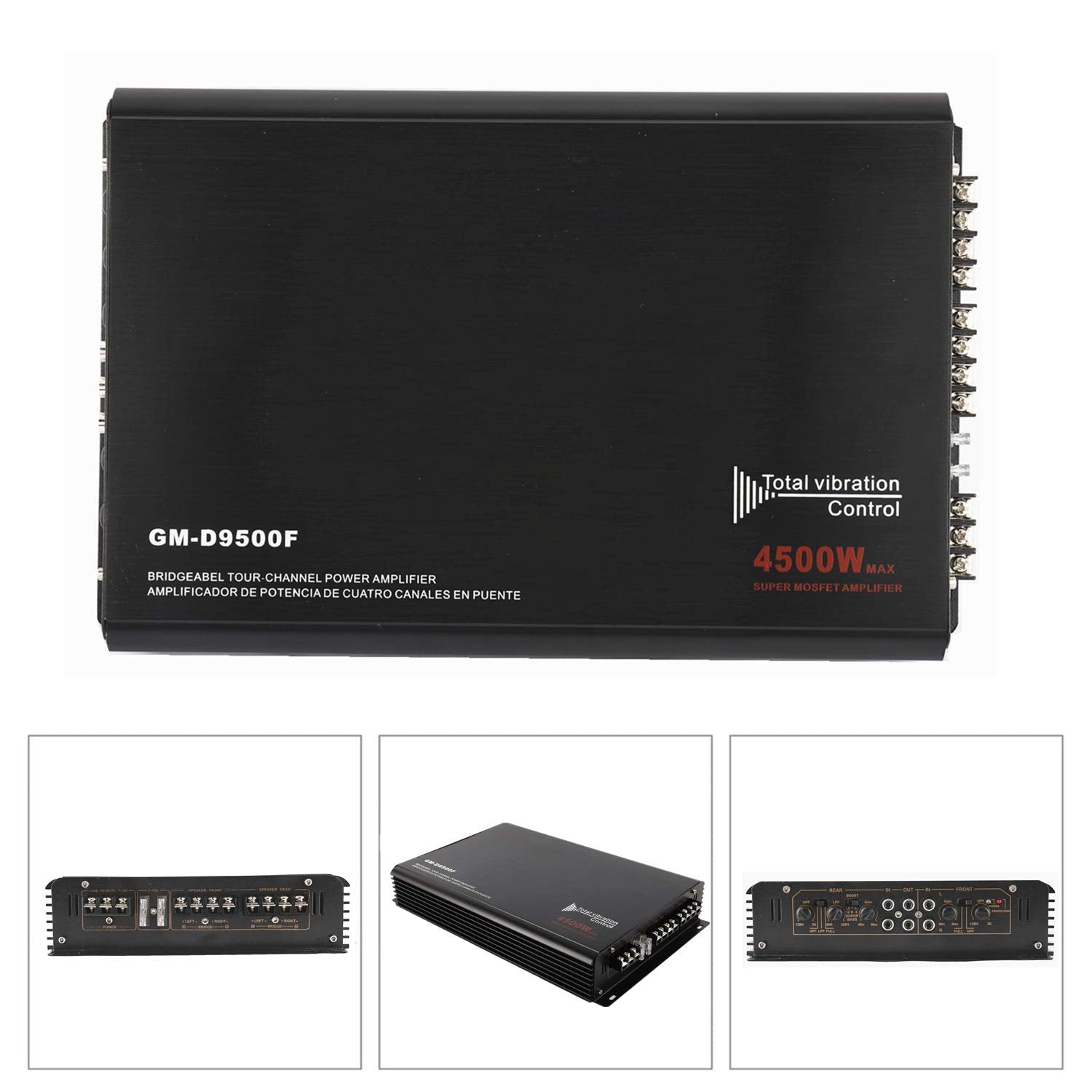 Yaeccc 4 Channels 4500W Car Power Amplifier Class A/B Car Audio Stereo Amplifier