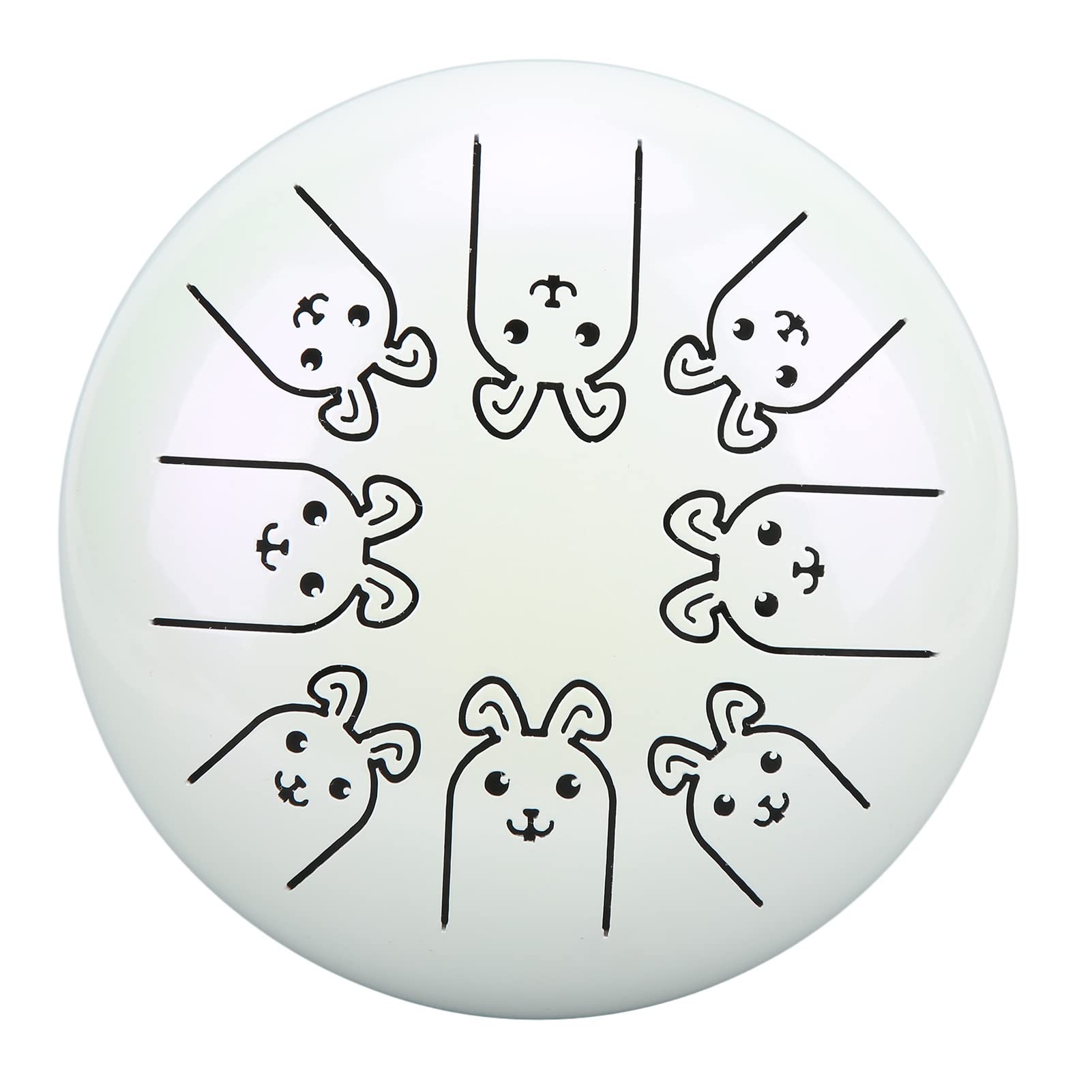 Ethereal Drum, 8 Notes Accurate Pitch White Steel Tongue Drum Crisp Sound 5.5In Nurture Emotions Unleash Creativity For