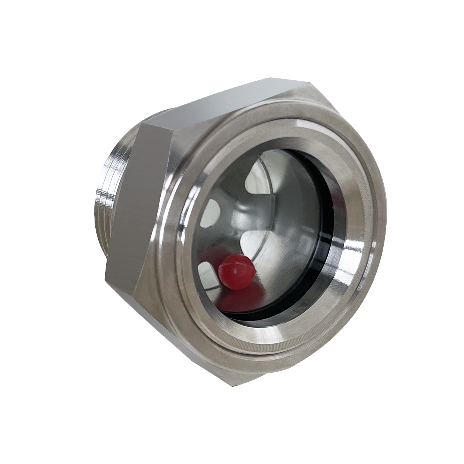 3/4'' Npt Male Threaded Stainless Steel Sight Glass Oil Liquid Level Gauge Oil Indicator Window Hydraulic Tank Sight Glass For P