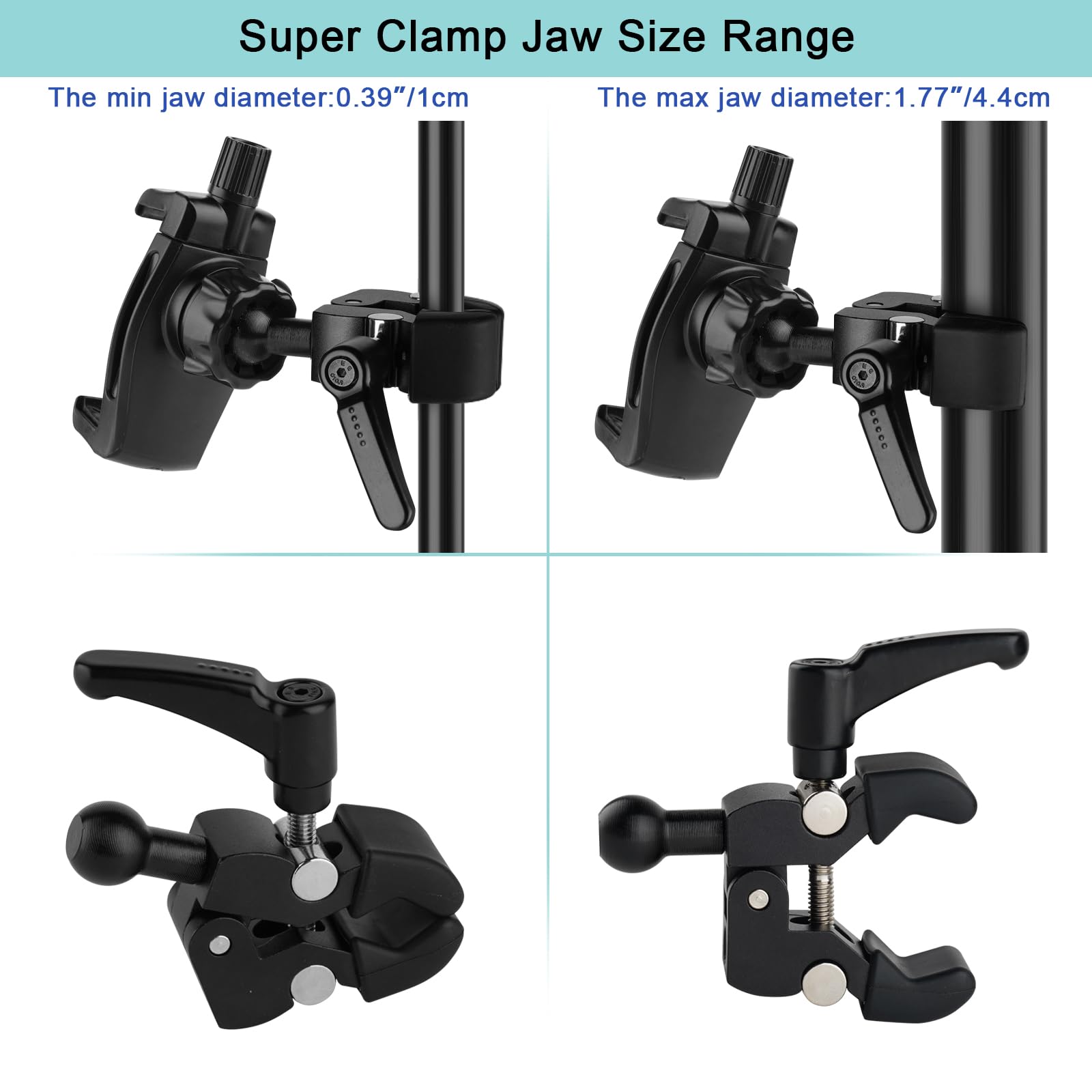 Mippko Phone Holder For Golf Cart/Microphone Stand/Cart/Railing/Handlebar/Rod,Fit For 3.5~7.5 Inch Iphone/Nexus/Htc/Lg/Smartphon