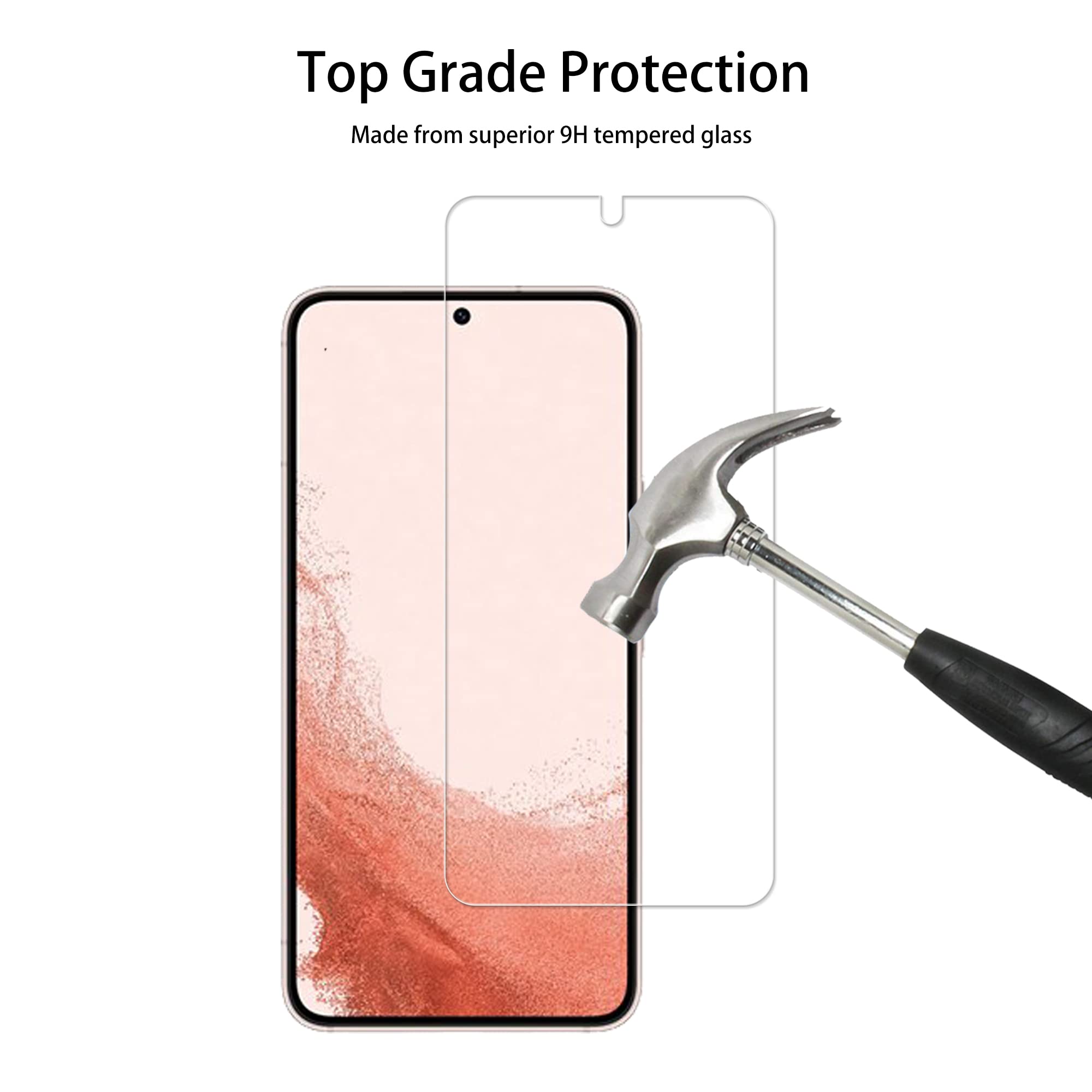 Hkkais Easy Alignment Frame Designed For Samsung Galaxy S21 5G Tempered Glass Screen Protector 2 Pack Camera Lens Protector Film