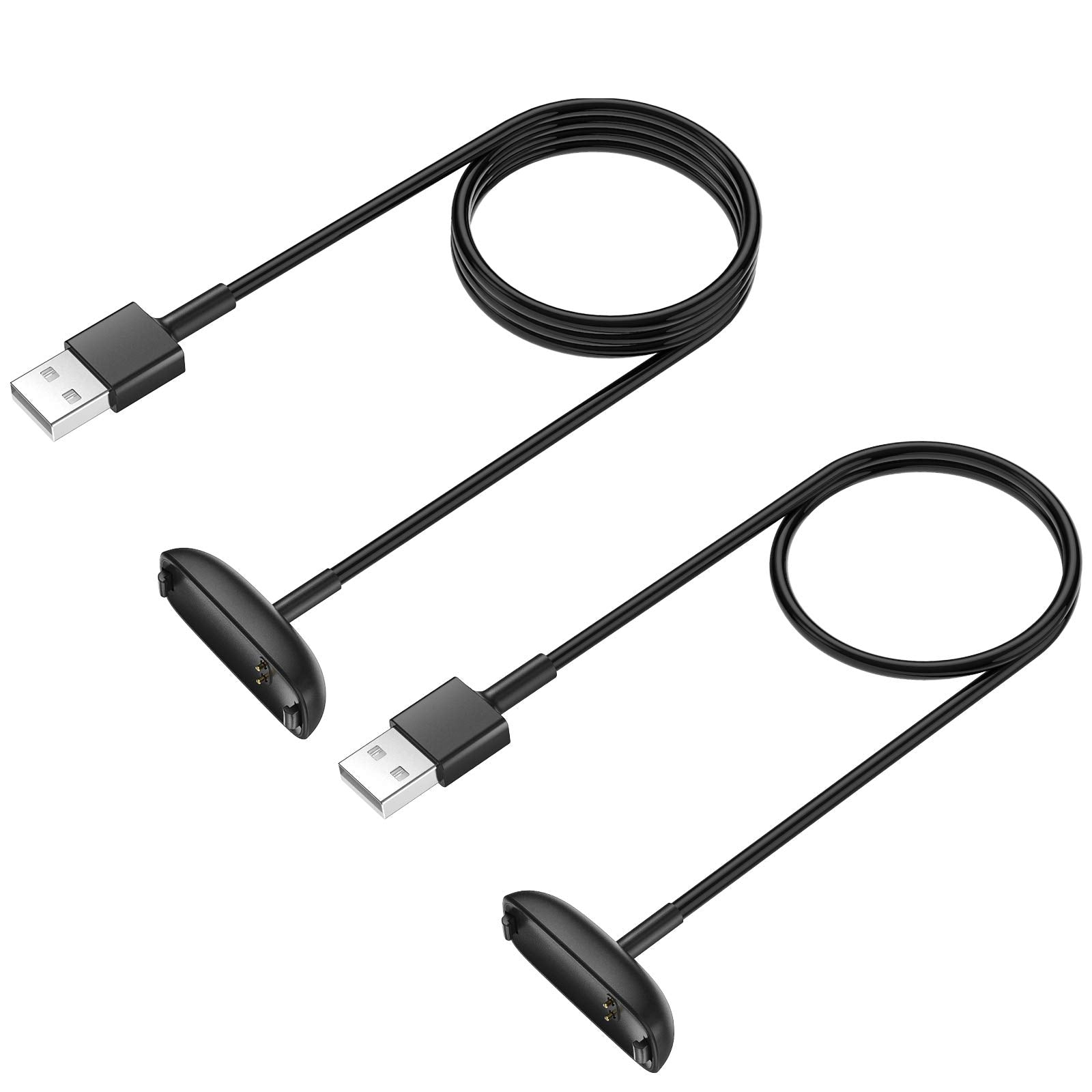 Eeweca [2 Pack] Charger Cable For Fitbit Inspire 2, Replacement Charging Cable Accessory (3.3 Ft/1.0 Ft)