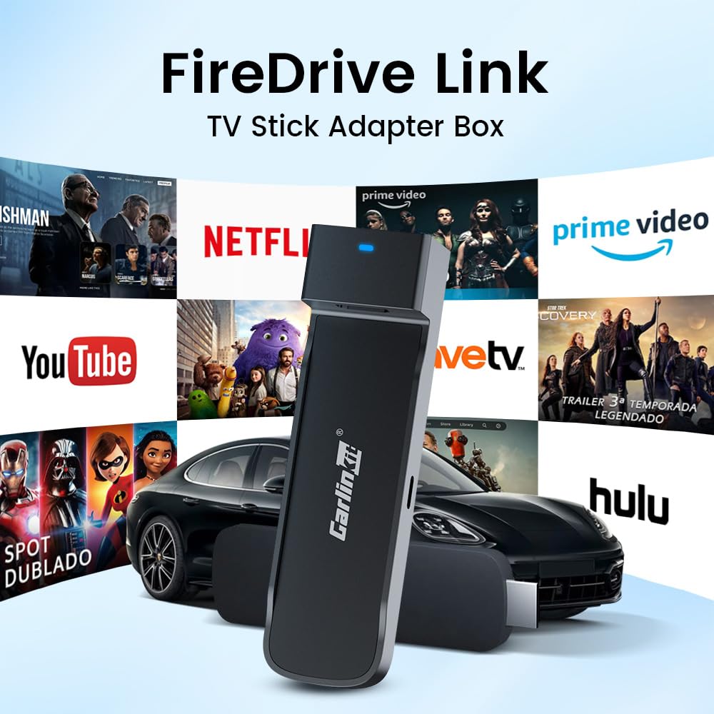 Carlinkit Firedrive Link - Convert Wired Carplay To Hdmi For Fire Tv Stick Streaming, Car Entertainment Solution, Compatible Wit