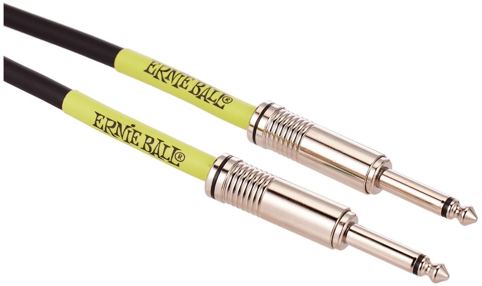 Ernie Ball Instrument Cable, Straight/Straight, 10Ft, Black (P06048)