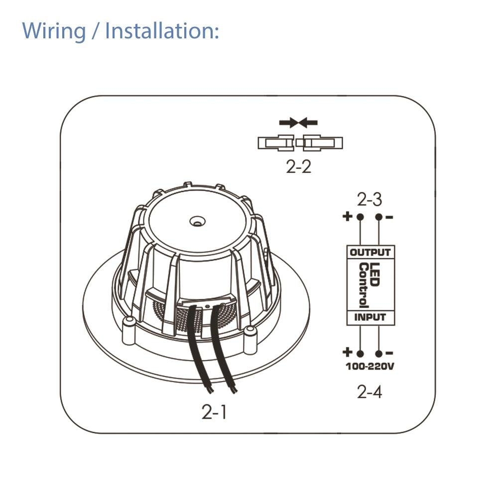 Pyle 4    Pair Flush Mount In Wall In Ceiling 2 Way Home Speaker System Built In Led Lights Aluminum Housing Spring Clips Polypr