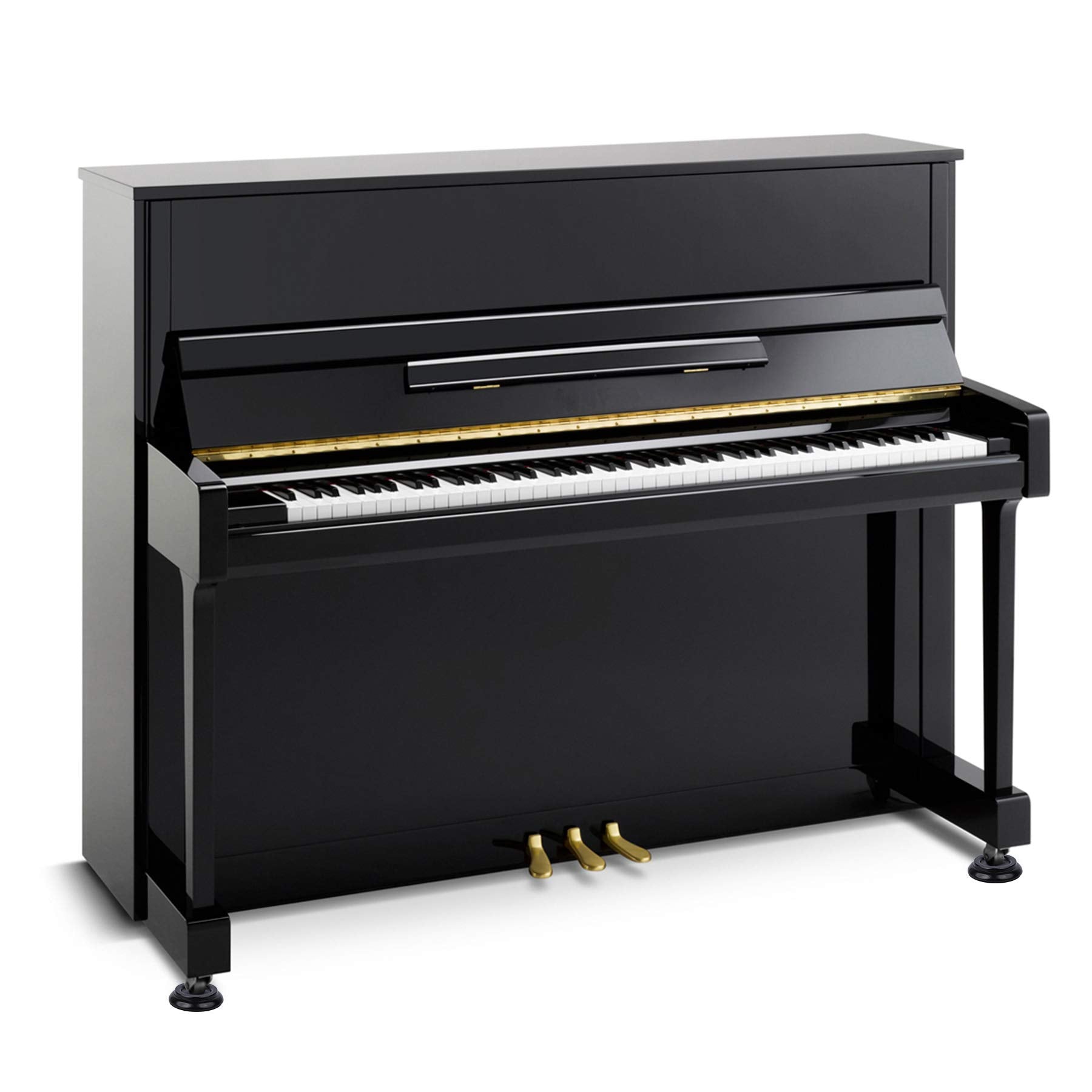 Solid Wood Piano Caster Piano Leg Floor Protectors 4 Pack Upright Piano Caster Cups With Non Slip & Anti Noise Foam (Black)