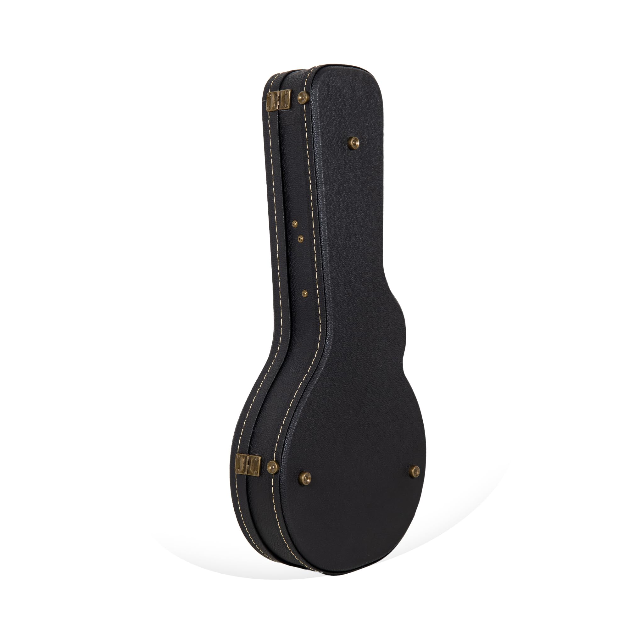 Crossrock F-Style Mandolin Hardshell Case, Vintage Hardware, Sponge Lining, Metal Feet, Storage Space-Black (Crw520Mfbk)
