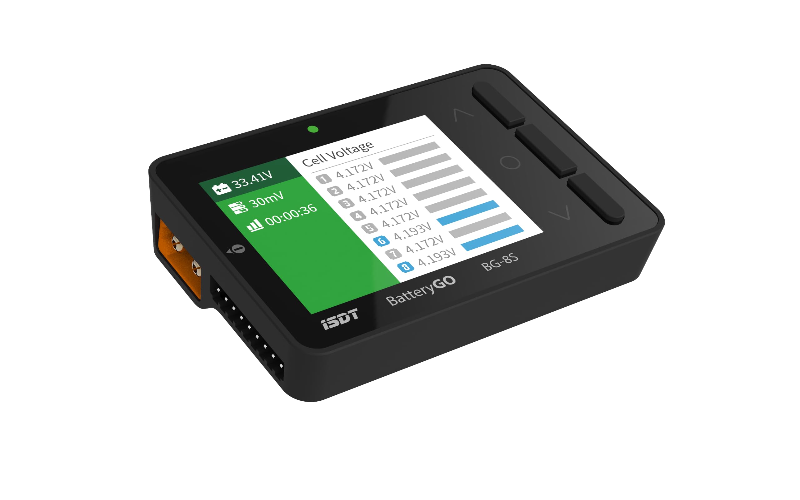 Isdt Battgo Bg-8S Battery Meter, Lcd Display Digital Battery Capacity Checker Battery Balancer Battery Tester For Lipo/Life/ Li-