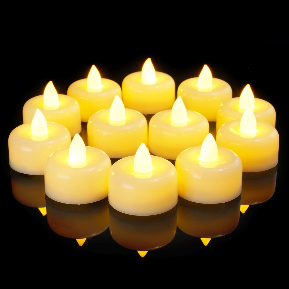 Amagic 150 Pack Flameless Led Tea Lights Candles Battery Operated, Electric Fake Tealight Candles For Votive, Halloween, Christm