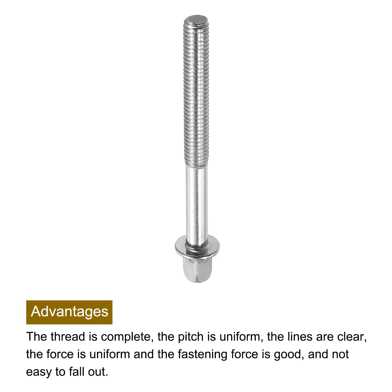 Meccanixity Drum Tension Rods M6 X 60Mm For Bass Drum Hardware Parts Accessory Pack Of 6