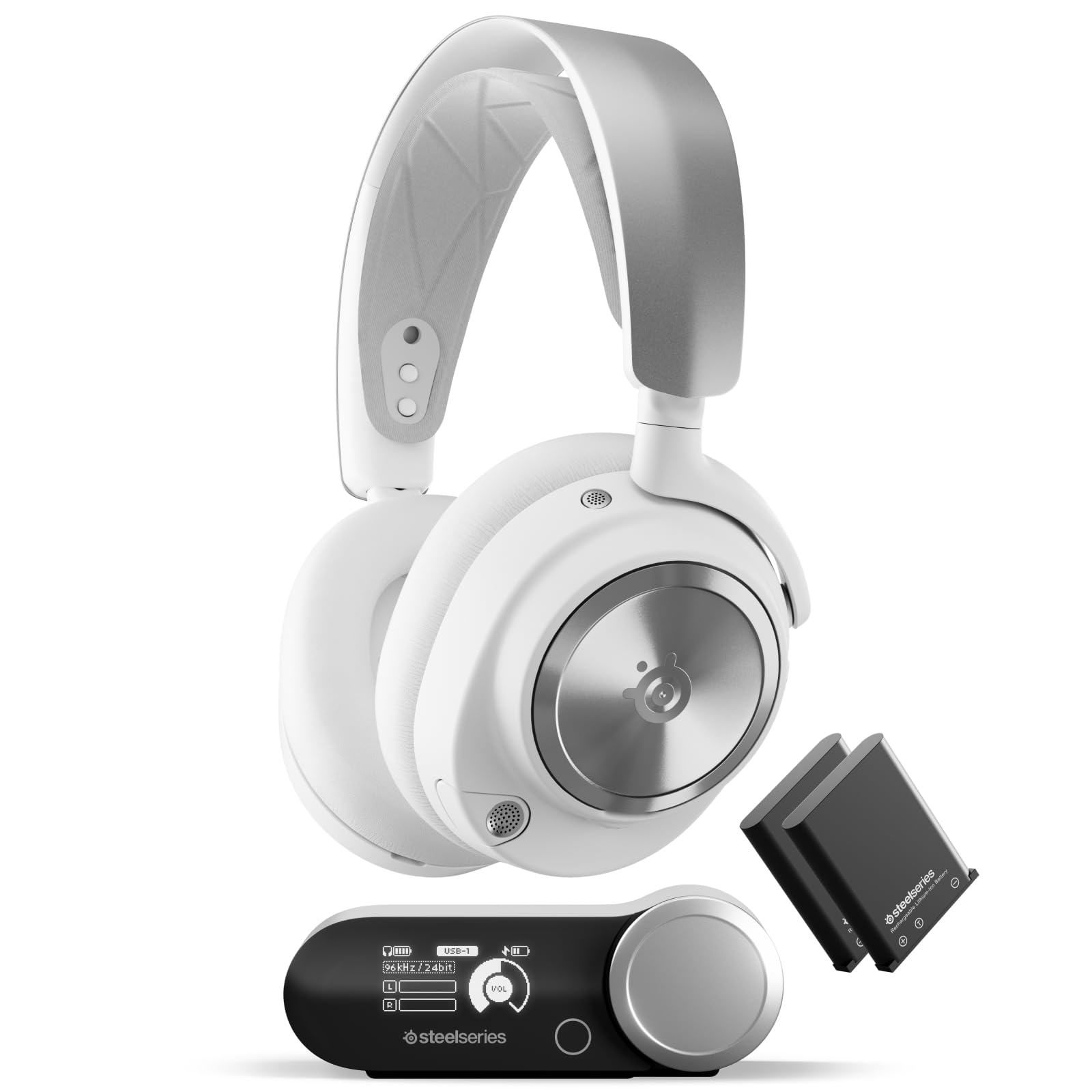 SteelSeries Arctis Nova Pro Wireless Multi-System Gaming Headset - Neodymium Magnetic Drivers - Active Noise Cancellation - Infi
