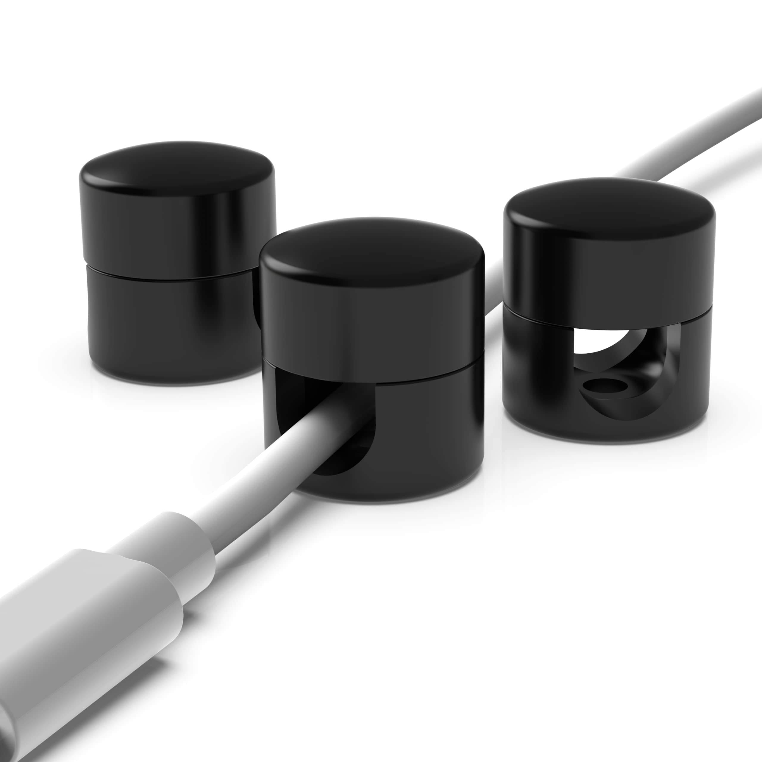 Iconit Cable Anchors For Desk Organization Gold | Premium Aluminum Cord Organizers | Charger + Cable Management Clips For Home &
