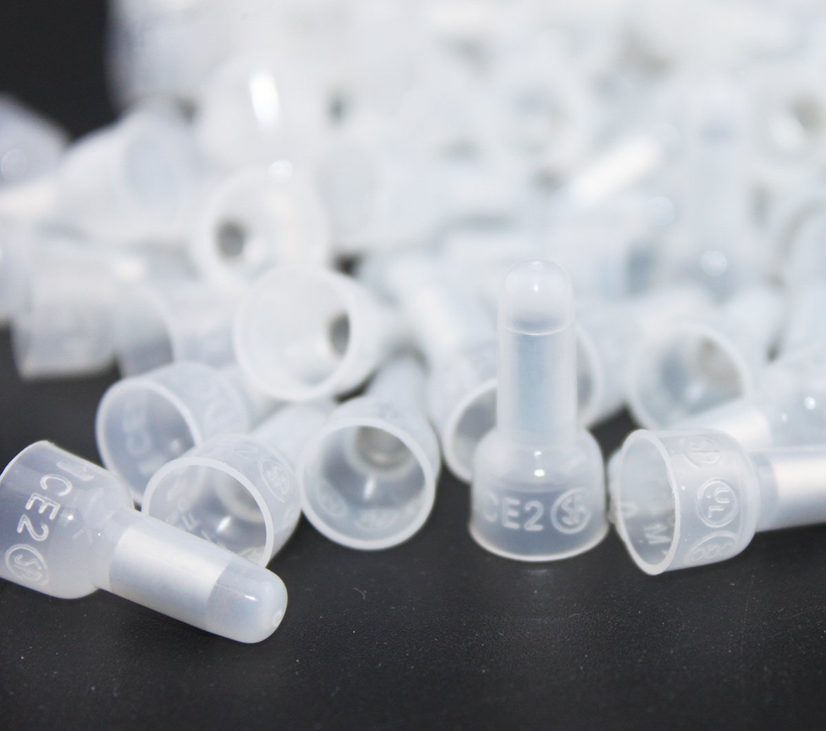 Rextin 1000Pcs Ce2 Closed End Wire Crimp Connectors Protective Wire Crimp Cap Wire Connectors Terminals Ce2 (Ce2)