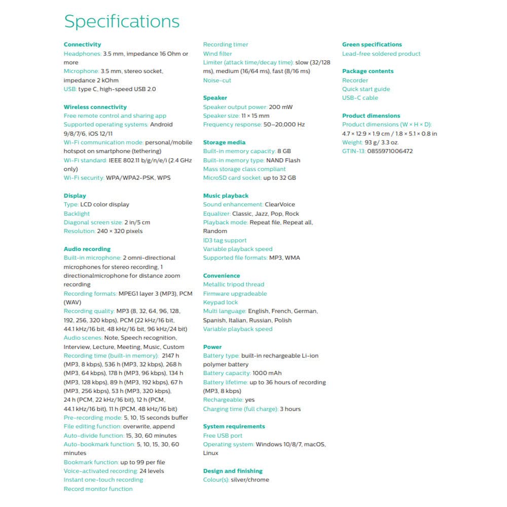 Dvt4110 Voicetracer Digital