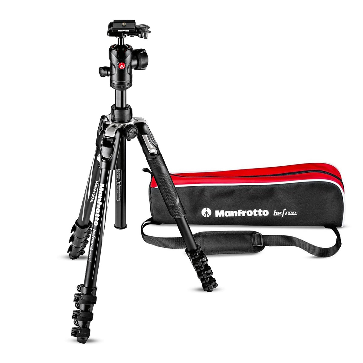 Manfrotto Befree Advanced Lever 4 Section Aluminum Travel Tripod With Ball Head, Black