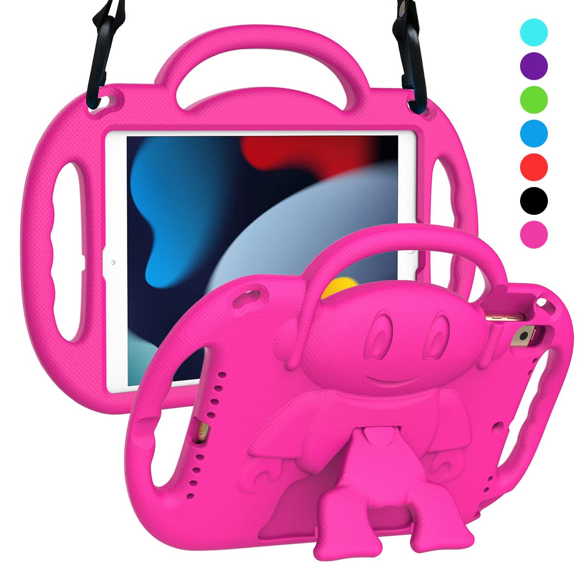 Suplik Ipad 10.2 Case For Kids, Ipad 9Th/8Th/7Th Generation Case, Ipad 10.2 2021/2020/2019 Protective Case With Shoulder Strap H