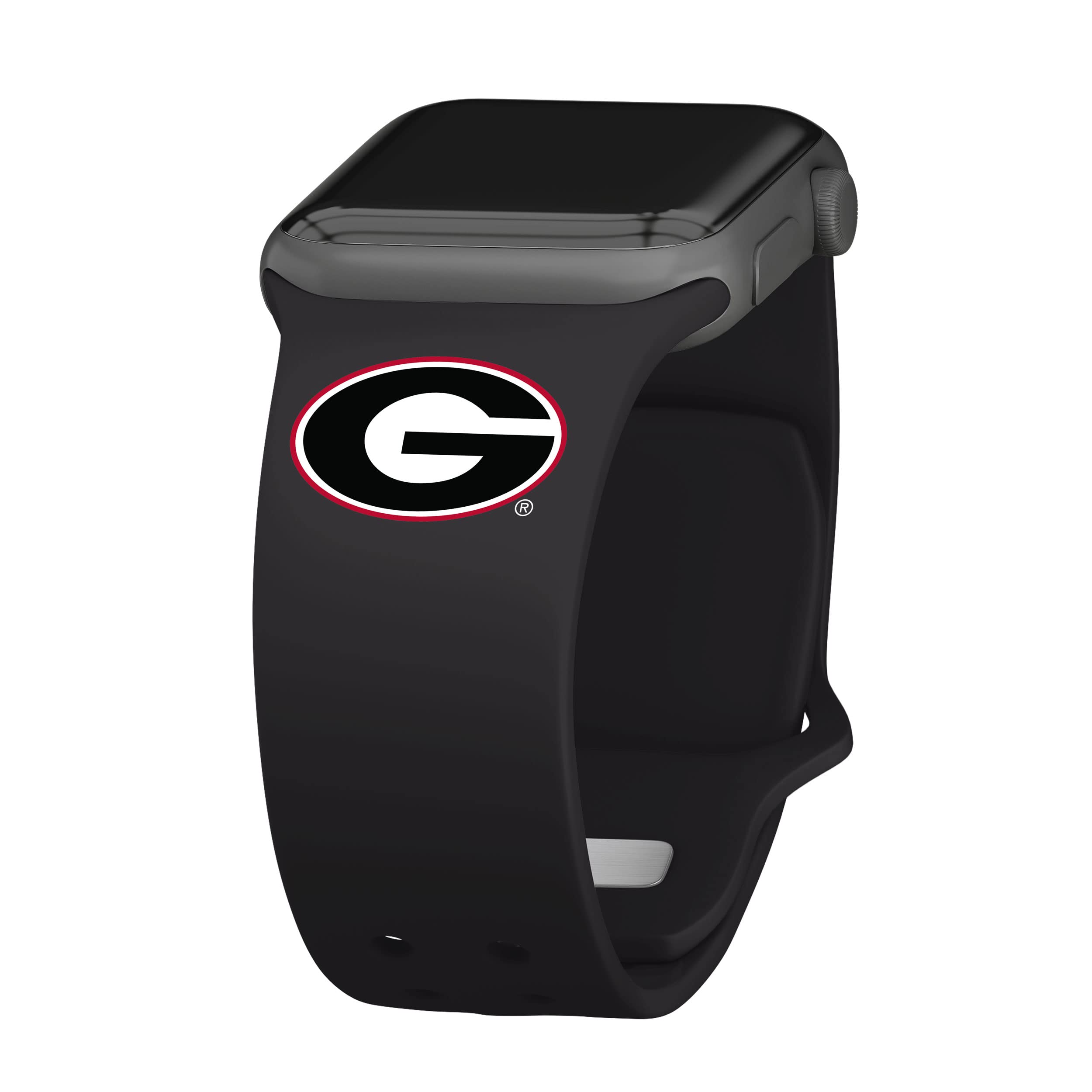 Affinity Bands Georgia Bulldogs Silicone Sport Band compatible with Apple Watch (38/40/41mm Black)