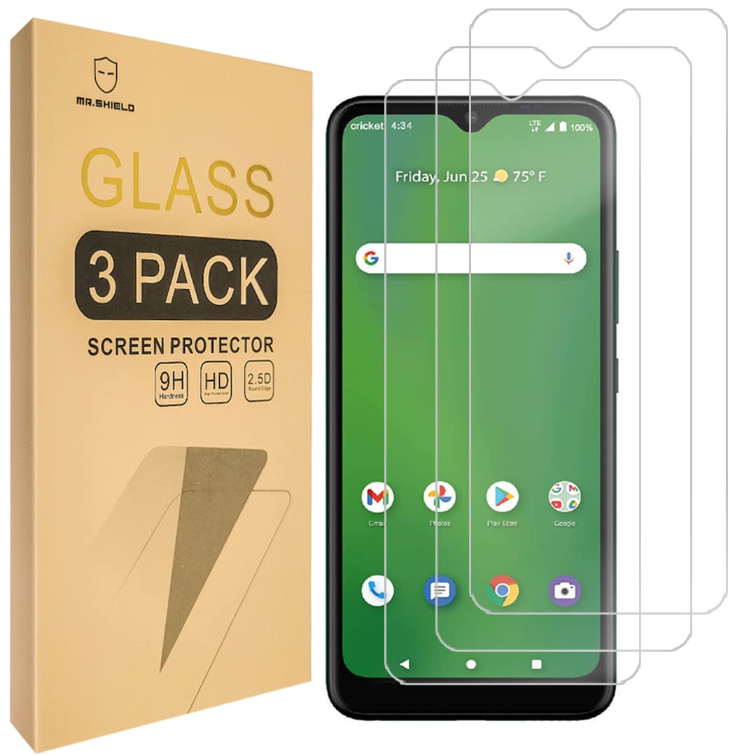 Mr.Shield [3 Pack] Designed For Cricket Dream 5G [Tempered Glass] [Japan Glass With 9H Hardness] Screen Protector With Lifetime