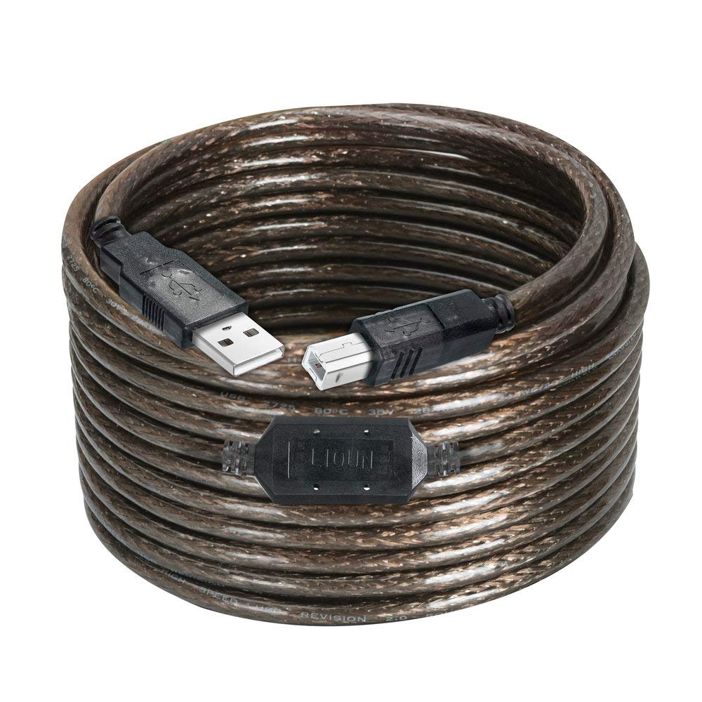 Long Usb Printer Cable   30 Feet, Usb 2.0 Type A To B, High Speed Printer/Scanner Cord With Built In Chip For Enhanced Signal Transmission