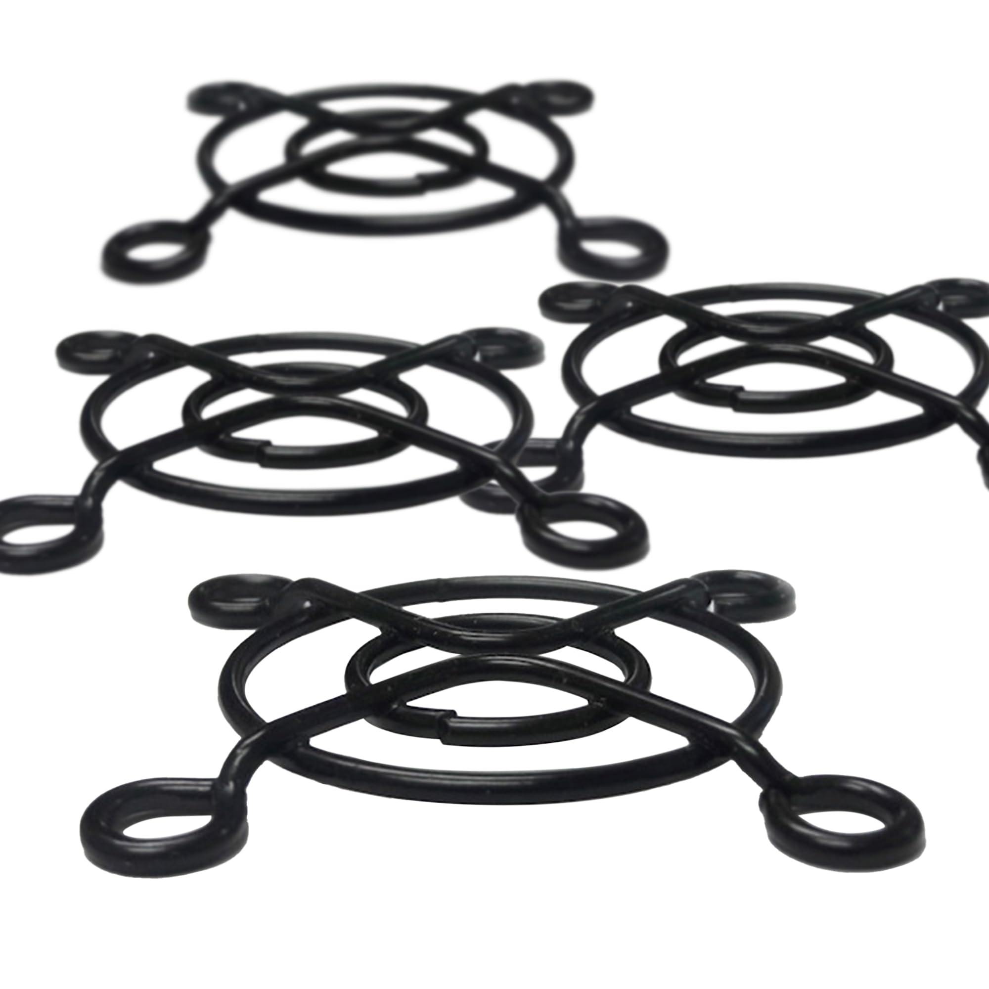 40Mm Black Fan Grill (4 Pack)