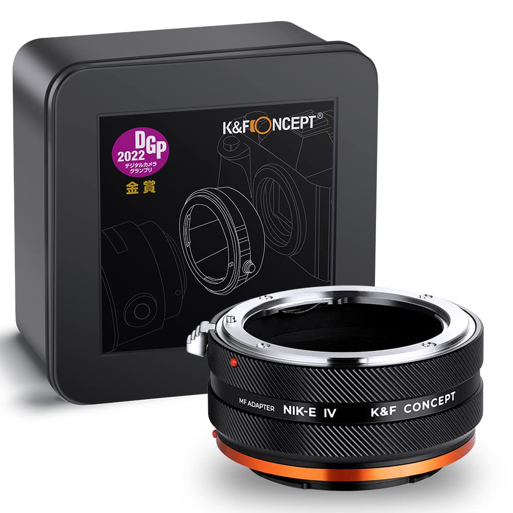 K&F Concept Lens Mount Adapter Nik Nex Iv Manual Focus Compatible With Nikon F Lens And Sony E Mount Camera Body